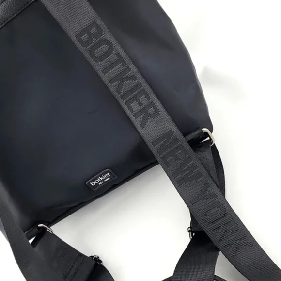 Botkier Trigger Backpack Black Nylon Multi Functional Adjustable Shoulder Straps - Picture 7 of 15